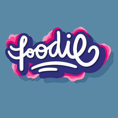 Foodie branding design food fooddie foodlover graphic design illustration lettering logo love typography