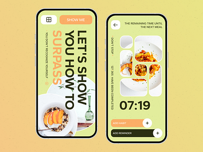 Habit Mobile App android app food habit ios mobile timer tracker ui