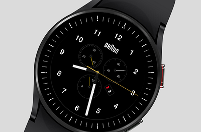 Braun Quarzuhr — 2 3d app classic concept design design watch minimal minimalism ui ux watch watchface