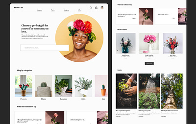 Flowery - Flower Ordering Website branding design fashion flower google graphic design ui ux ux research uxui