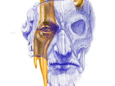 Demon inside 2d digital painting illustration photoshop tattoo tattoo idea