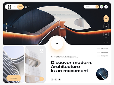 Modern Architecture Website architecture buildings design design inspiration experience graphic landing page modern ui user interface ux web web design web designer website