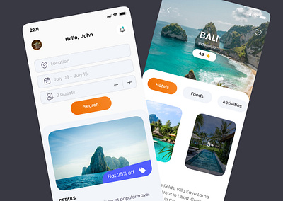 Hotel search app app design graphic design illustration ui ux vector