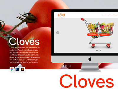 Cloves Website Design adobe photoshop branding creative design figma graphic design logo mobile red ui web design website
