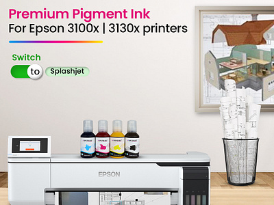 Premium Pigment Ink for Epson 3100x branding cad printing cartridge epson t3100 ink inkjet ink splashjet