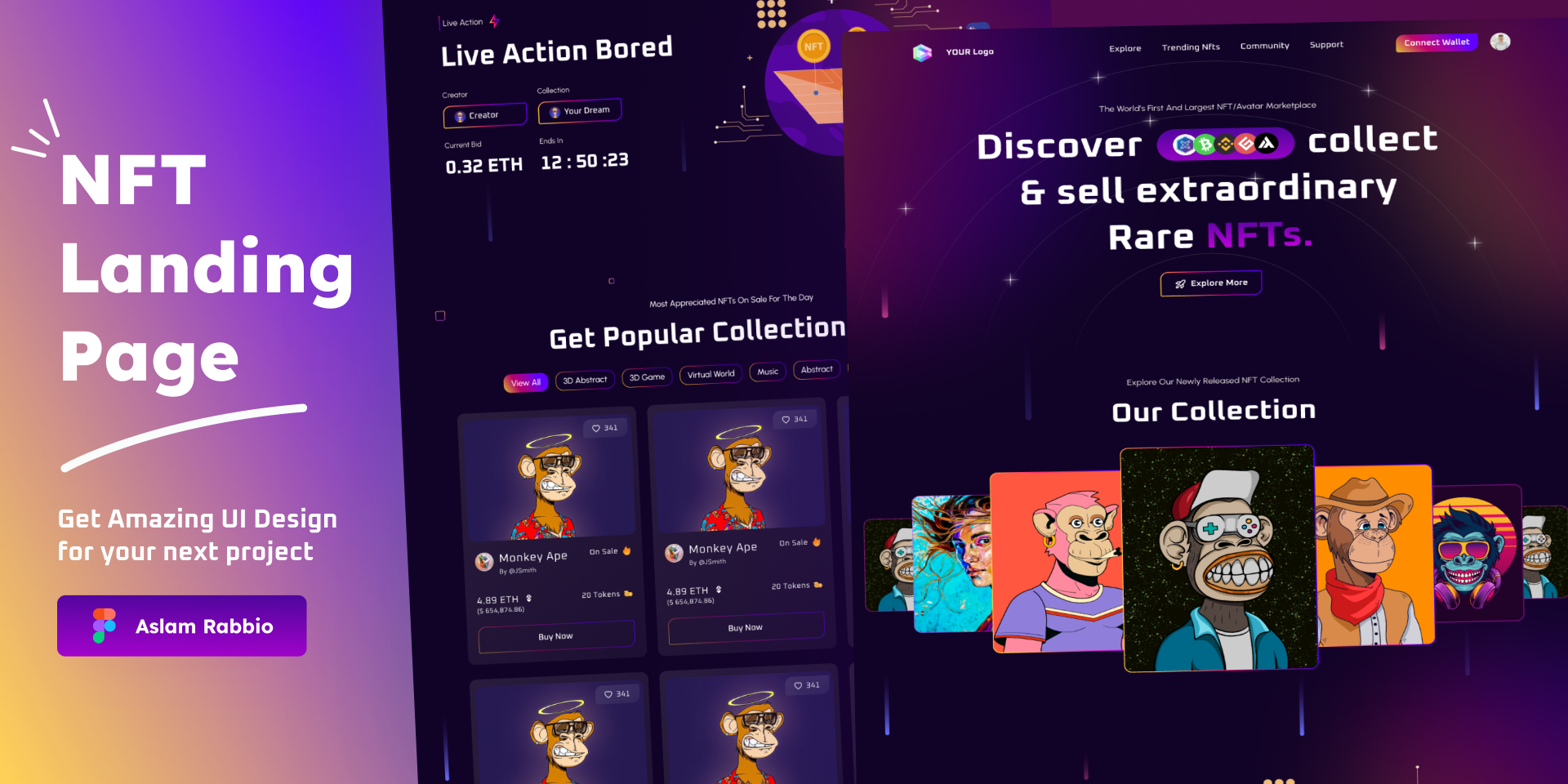 NFT Website Design arts branding design e commerce e commerce app graphic design illustration landing page logo nft nft card nftdesign nfts nftwebsite ui uiux ux