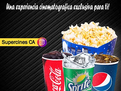 Post digital publicitario (Supercine) design graphic design illustration