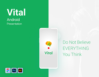 Vital - Android Mobile App android app design branding creative design figma graphic design illustration logo logo design mobile application ui ux vector wireframes