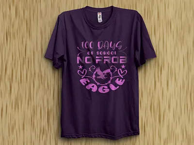 100 Days of school no prob Eagle T-shirt design animal branding color design graphic design t shirt text typography
