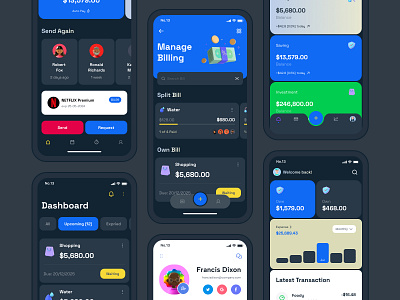 Ultimate Finance App app darkmode design finance ios kit mobile template ui ultimate