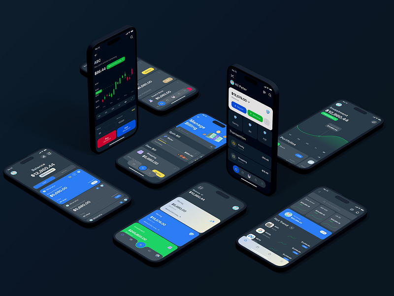 Ultimate UI KIT - Finance app darkmode design finance illustration ios kit mobile template ui ultimate