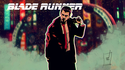 Blade runner Fan art design digitalart digitalartist digitalillustration graphic design illustratio illustration ilustracion