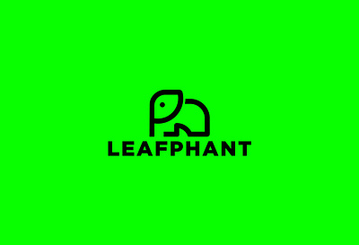 Leafphant logo agencies brand brandidentity branding brandmark logo logoagencies logodesign minimallogo minimlistlogo