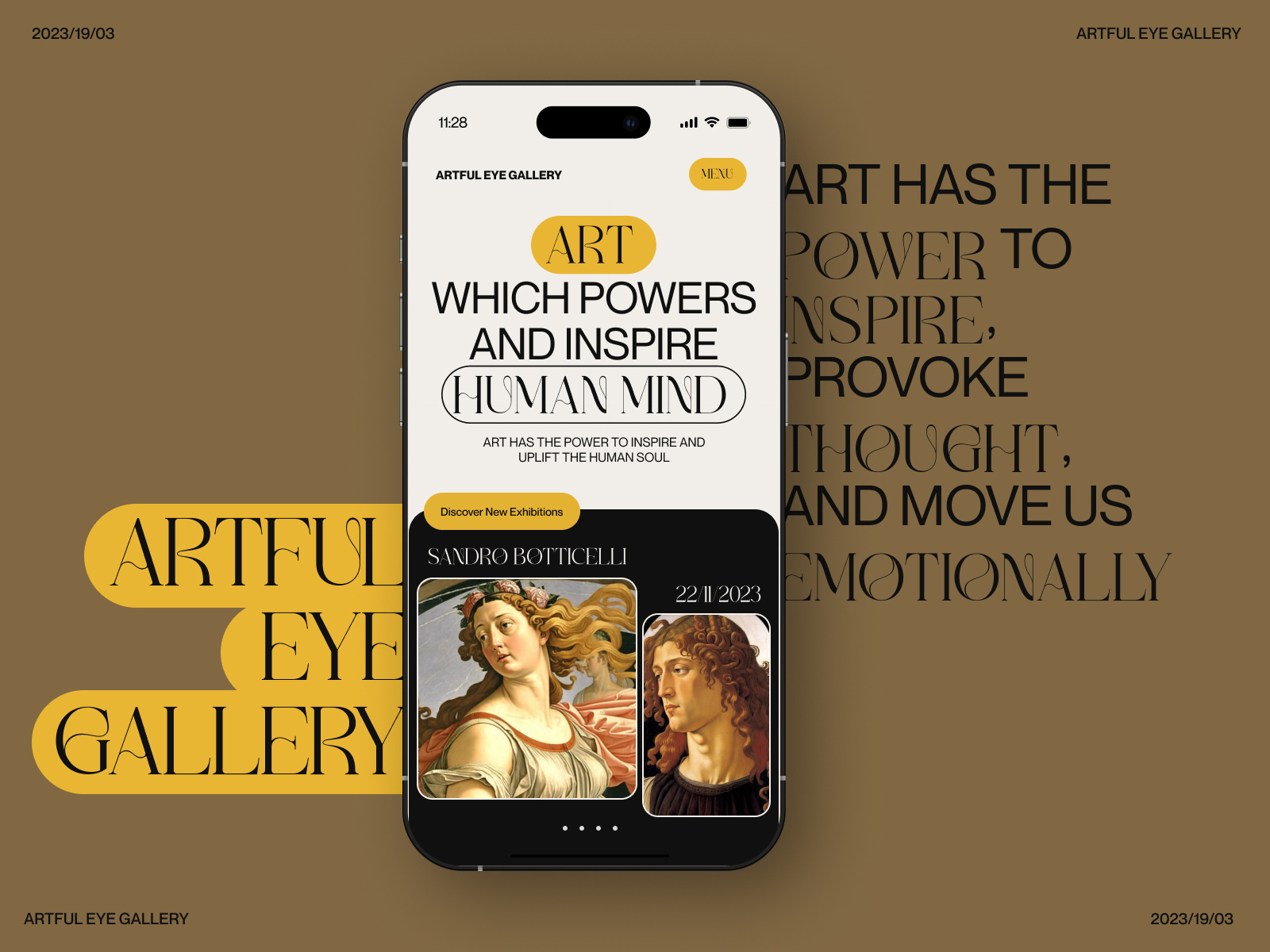 Art Gallery Ui website design by Darina Yefymova on Dribbble