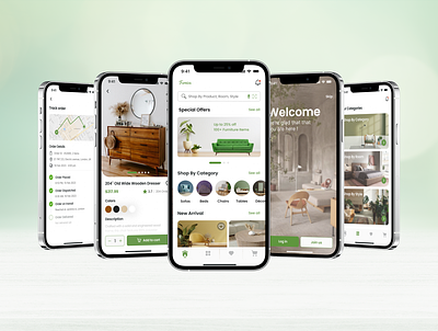 Furnica - E-commerce App case study design ui user experience user research ux