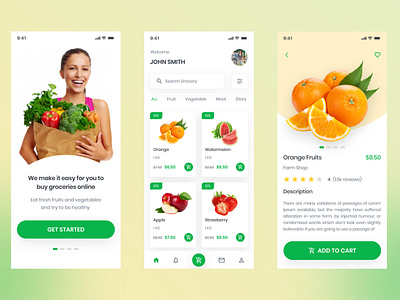 Grocery Market- Mobile App Design app design grocery grocery item ui ui ux design
