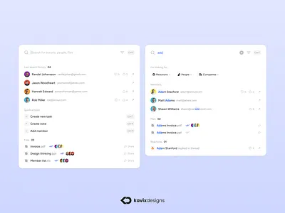 Advance Search UI Component component creative ui design figma figma ui kavix designs search ui ui component ui design ux ux design web design