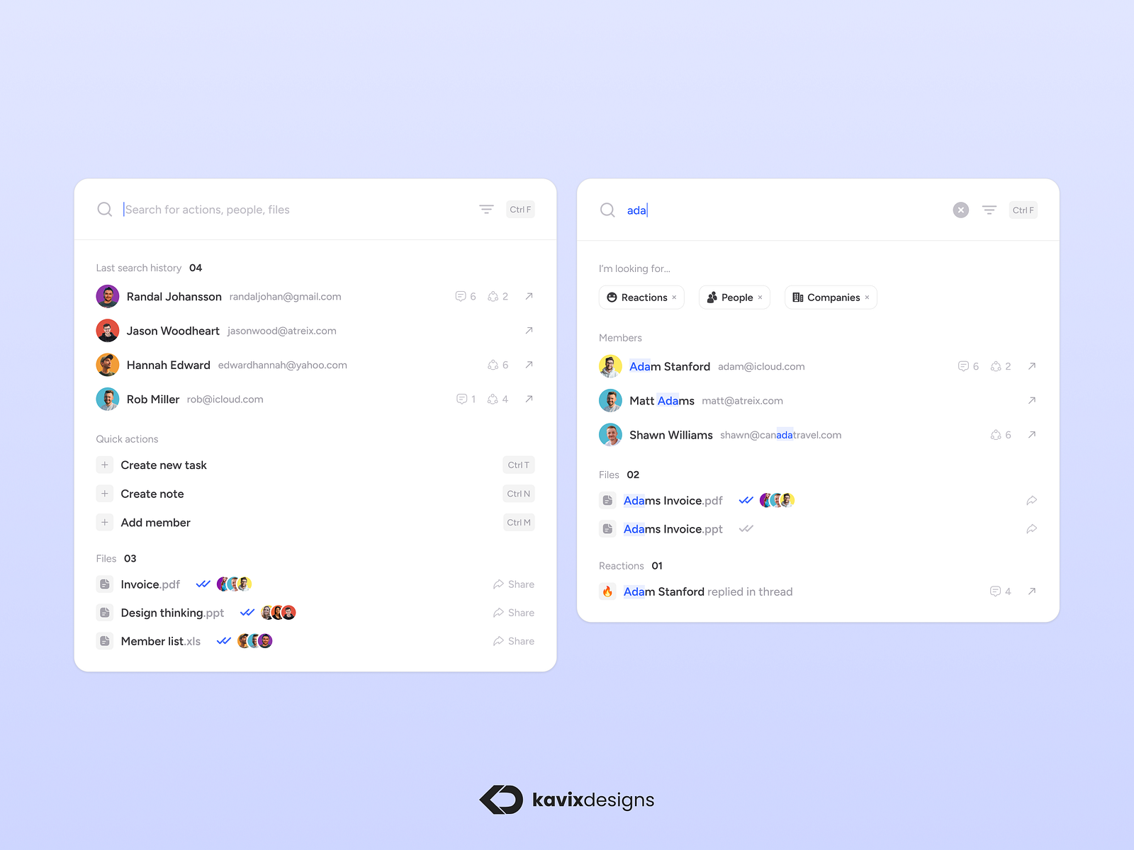 Advance Search UI Component by Kaveesh Yasmin Sandeepa on Dribbble