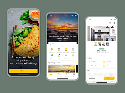 Mobile app / Local travel guide app booking danang design hotel local guide mobile travel travel app ui ux vietnam