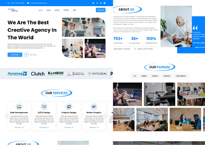 Creative Agency branding creative agency landing page ui ux