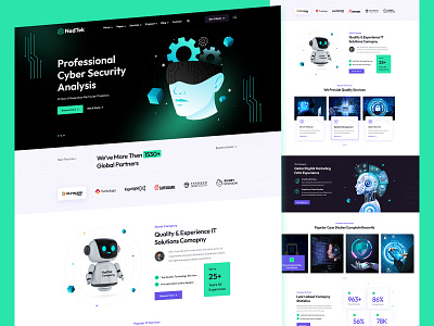 Cyber Security Web Template agency ai animation branding graphic design illustration landing page modern motion graphics openchat product design saas software ui ux website
