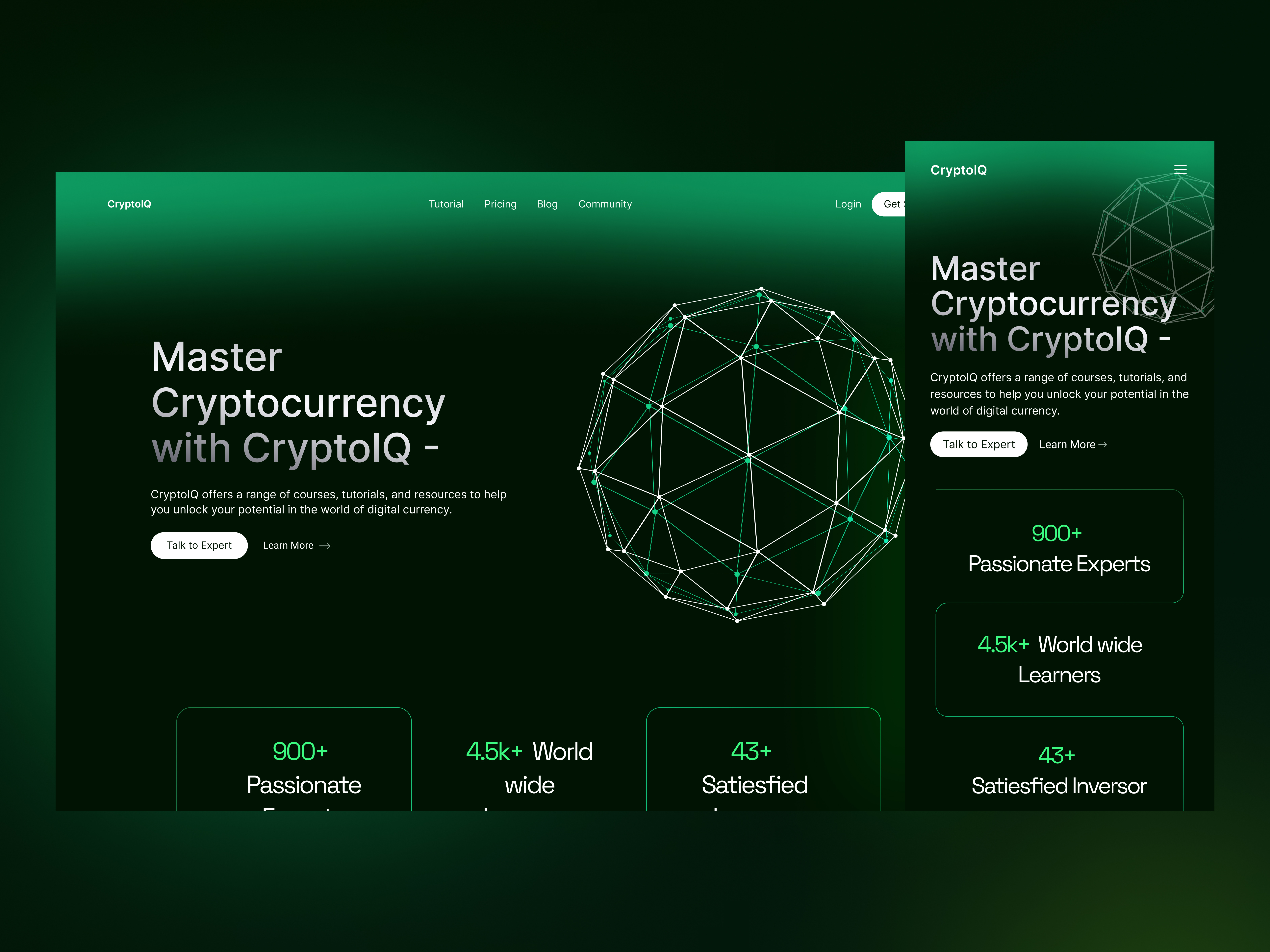 CryptoCurrency, and Blockchain learning Website Dashboard. by Hafij on  Dribbble