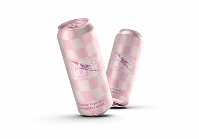 Energy Burst | The New Aesthetic Energy Drink branding colorful design design packaging drink drink packaging energy drink graphic design logo packaging pink product