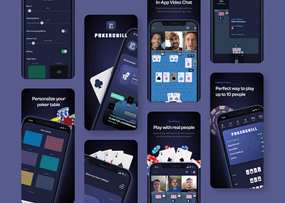 Apple Store Screens - Pokerchill Game branding design graphic design logo mobile app poker website