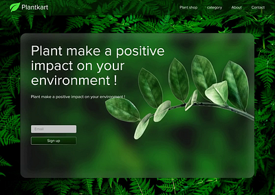 Design of Plant Website animation graphic design motion graphics plant ui