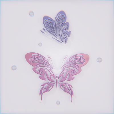 Butterflies 3d 3d design 3d poster 3d render 3ddesign blender cycles design graphic design logo poster render