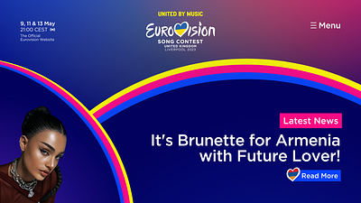 Eurovision Song Contest 2023: Website Redesign Mockup branding canva graphic design mockup ui web design website design wix