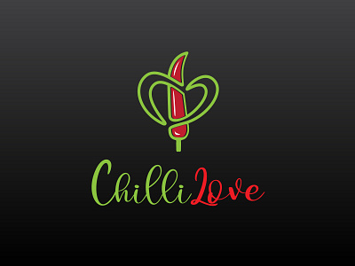 Chilli Love best brand brand design brand identity branding branding design chilli cursive design fonts greenlove heart illustration logo love popular redchilli