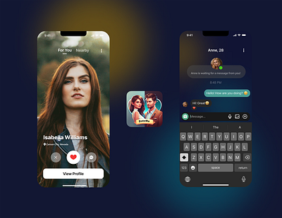 DateMe - Mobile Design for Dating App adobe adobe xd adobexd app app design concept onlinedating socialapp ui ux