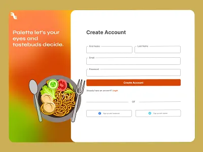 Sign-up page ui