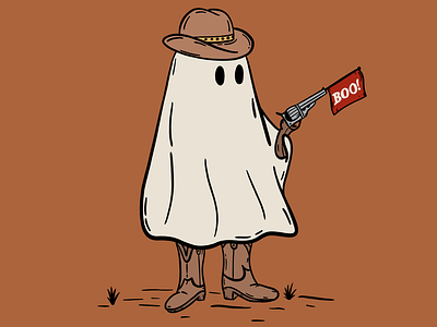 Cowboy Ghost brand branding character cowboy craft design digital etsy ghost graphic design illustration logo mascot