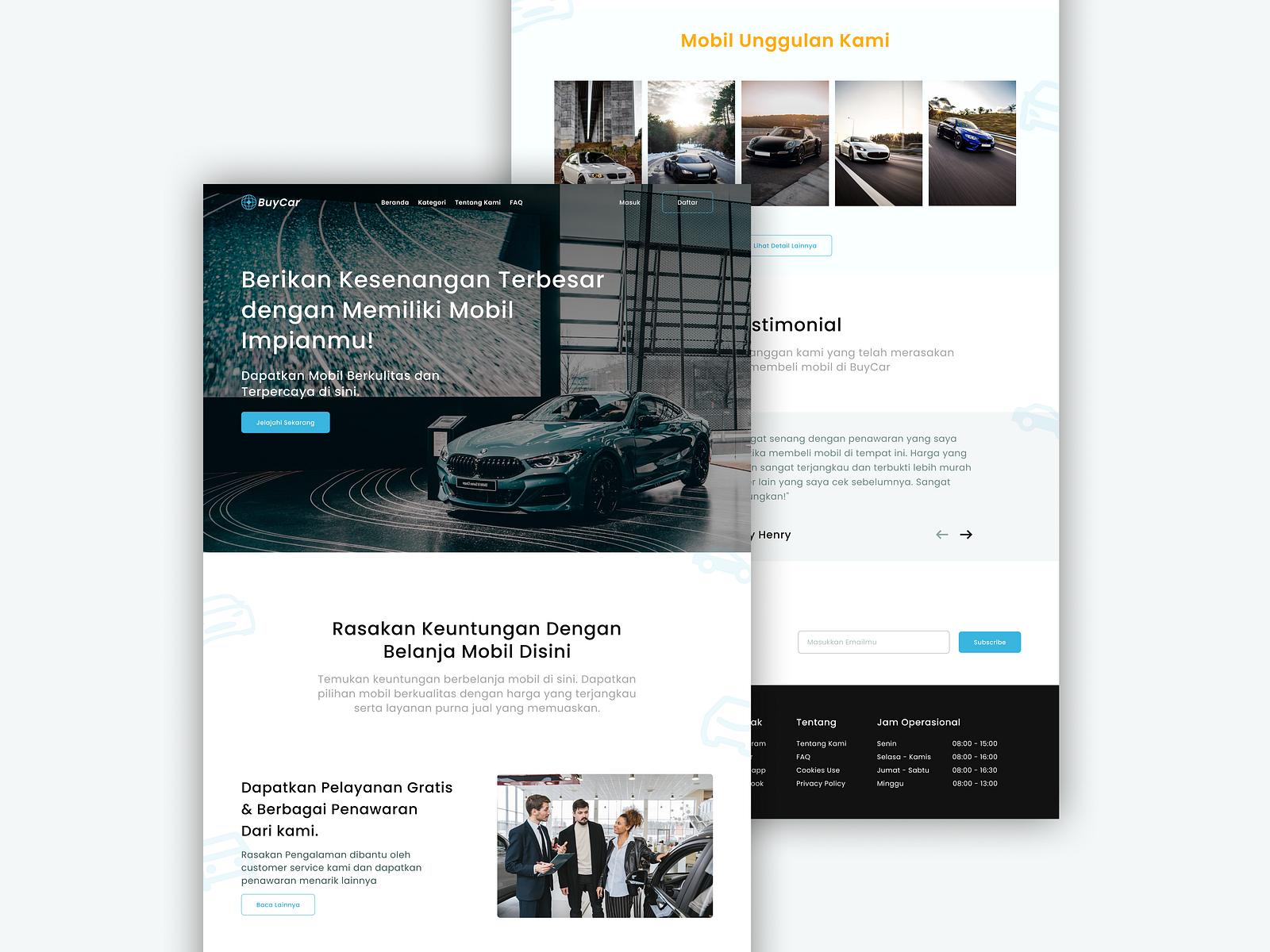 BuyCar Landing Page by Hams.Design on Dribbble