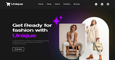 Fashion Website Design animation branding crypto design fashion graphic design illustration logo motion graphics plant ui vector webdesign