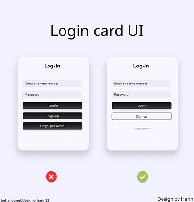 Login Card Design: Do's and Don't app creative design graphic design illustration ui