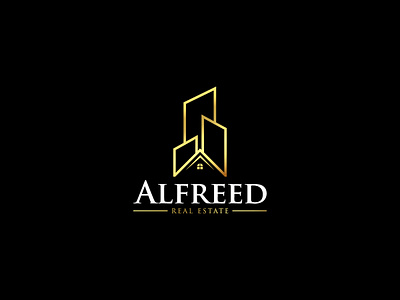 Alfreed Real Estate Logo Design branding business creative logo custom logo graphic design letter logo property real estate real estate logo