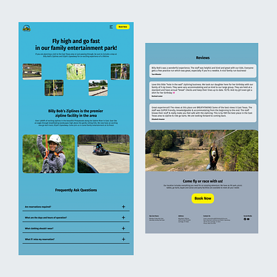 Billy Bob's Zipline Redesign outdoors ui ui design web webdesign