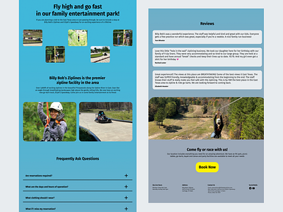 Billy Bob's Zipline Redesign outdoors ui ui design web webdesign