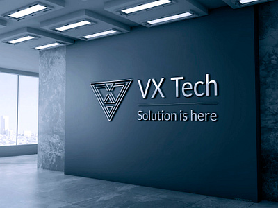 VX Tech Solution 2d 3d blue branding business can you guess the logo quiz design gradiant graphic design illustration interface logo logo design logo maker logo. logodesign typography vector vx vx tech solution