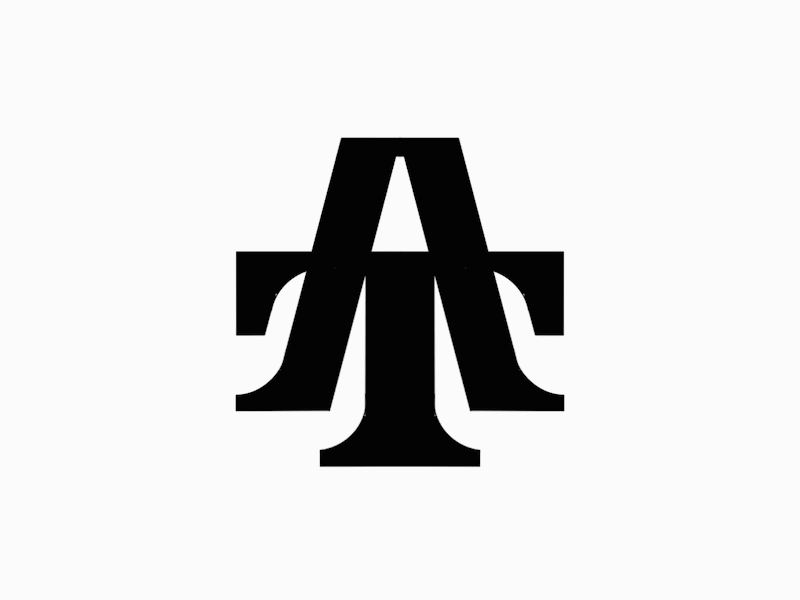 monogram logo design by 3d anhdodes logo animation branding design graphic design illustration letter a logo letter t logo logo logo design logo designer logodesign minimalist logo minimalist logo design monogram logo design motion graphics ui