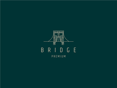 Bridge line art logo 3d animation app branding bridge line art logo business design graphic design illustration logo ui