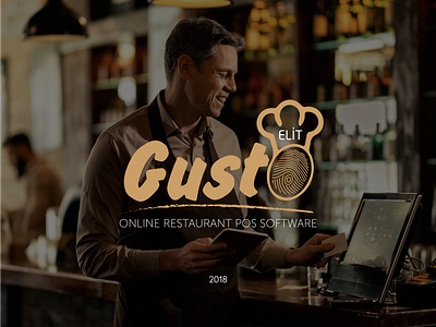 Gusto Restaurant POS Software logo branding design logo logodesign