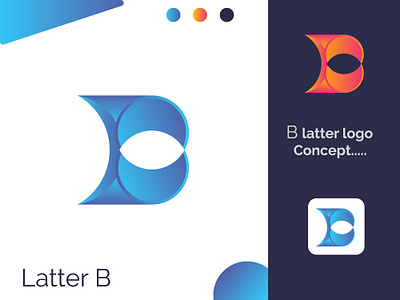 B Creative Latter Logo Design app b latter logo branding design flat graphic design illustration latter logo logo ui vector