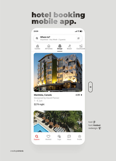 hotel booking app design graphic design ui