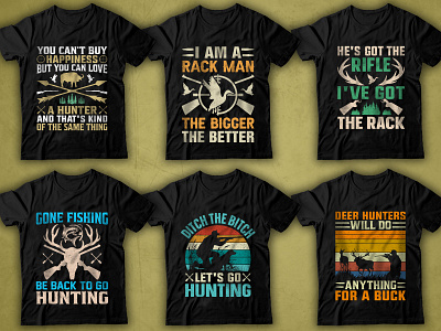 Hunting T-Shirt Design Bundle canva t shirt design custom ink custom t shirts custom t shirts cheap custom t shirts online custom text shirt design graphic design illustration t shirt design ideas typography design