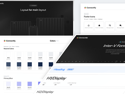 Connectify - Design System app colors design design system grid system icon logo mobile mobile app product design typography ui user interface ux web design