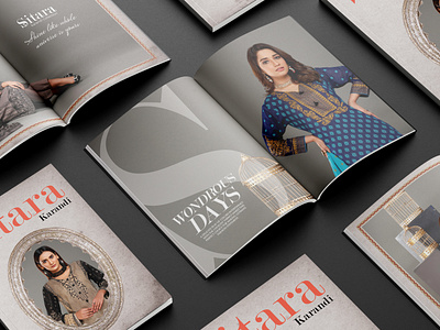 Catalogue Design (Sitara Textile) brochure catalog design fashion magazine graphic design magazine photography